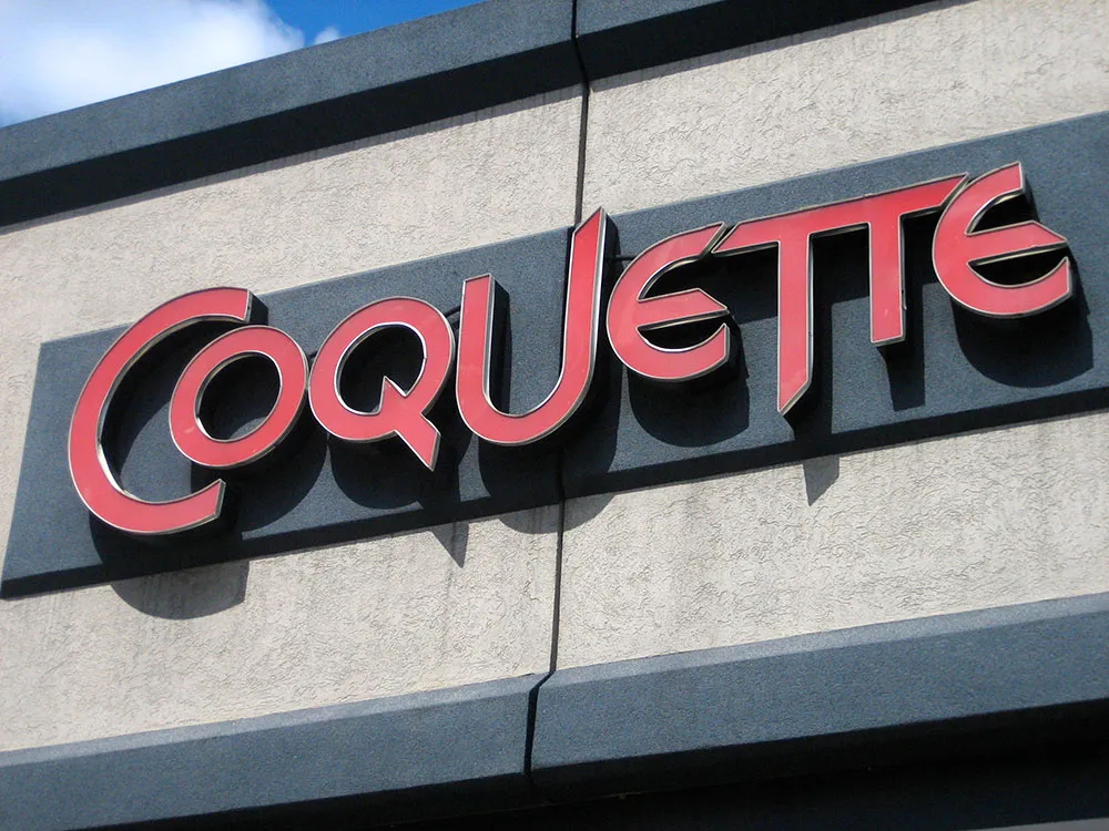 &#x27;Coquette&#x27; sign in Boston.