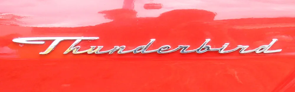 Ford Thunderbird nameplate.