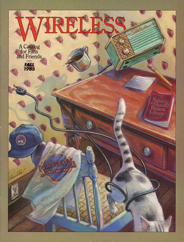 The first Wireless catalog cover, illustrated by Mary GrandPre