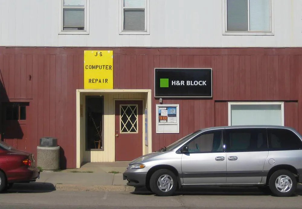 Street scene in Zumbrota, Minnesota.